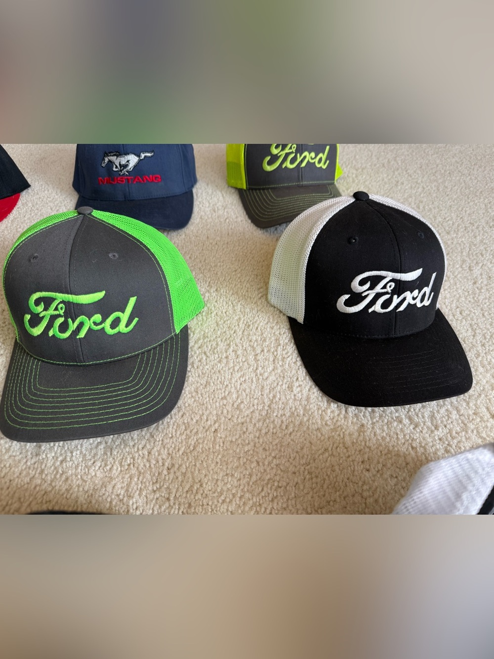 Lot 16 Ford & Mustang Trucker Hats Snapback Baseball Caps Racing Vintage Style - Picture 6 of 16